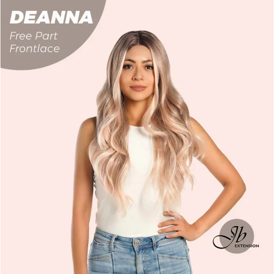 100% Human Hair Wig: Highlight Peach Curly with Dark Root - Embrace Dreamy, Effortless Glamour!